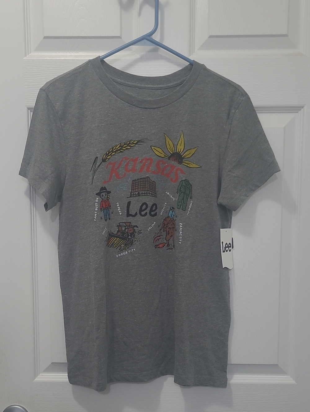 Lee Womens' Gray Kansas Graphic Tee
